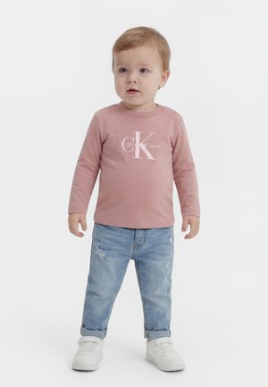 Calvin Klein Jeans MONOGRAM UNISEX - Pikkade varrukatega topp - noble rose