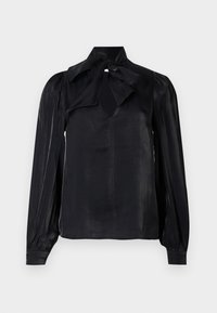 VIESSA V NECK TIE SHIRT - Blusa - black beauty