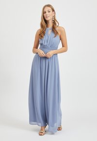 VILA VIMILINA HALTERNECK NOOS - Maxi dress - stonewash