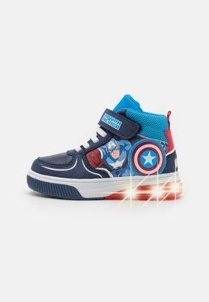 MARVEL CAPTAIN AMERICA BLINKING SHOES - High-top trainers - dark blue/blue