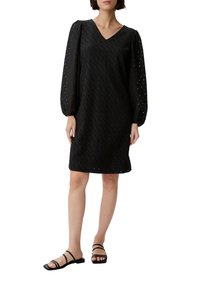 comma EN BRODERIE ANGLAISE - Freizeitkleid - schwarz