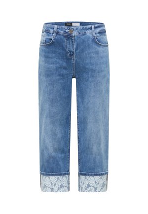 Cecil, 7/8 WIDE-LEG JEANS WITH TURN-UP-DETAIL - Wide Leg - mid blue wash