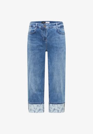 Cecil, 7/8 WIDE-LEG JEANS WITH TURN-UP-DETAIL - Wide Leg - mid blue wash