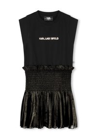 KARL LAGERFELD KIDS DRESS - Žerzejové šaty - noir/dore