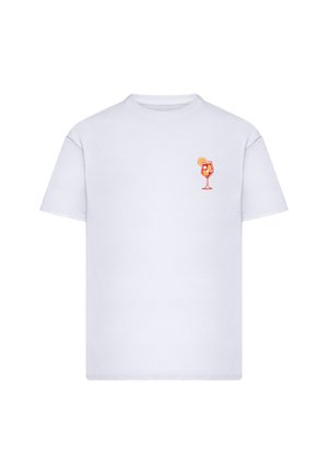 Mister Tee, ORANGE SIP OVERSIZE TEE - Triko s potiskem - white