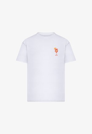 Mister Tee, ORANGE SIP OVERSIZE TEE - Triko s potiskem - white