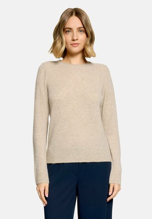 Betty Barclay, BETTY BARCLAY FEINSTRICKPULLOVER MIT RUNDHALSAUSSCHNITT - Pullover - bright taupe melange