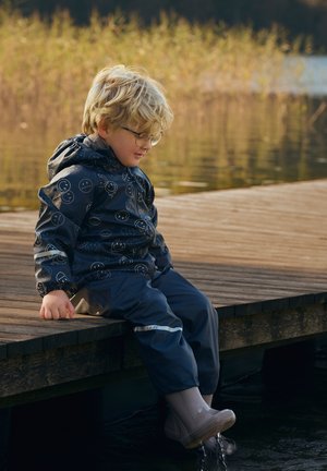 CeLaVi, RAINWEAR SET - ALL OVER PRINT, WITH FLEECE - Pantalones impermeables - navy