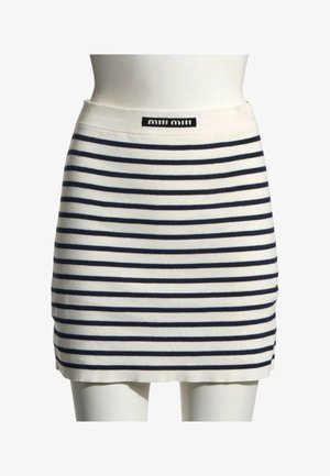 Miu Miu, MINI SKIRT MULTICOLOUR - Minijupe - white dark blue