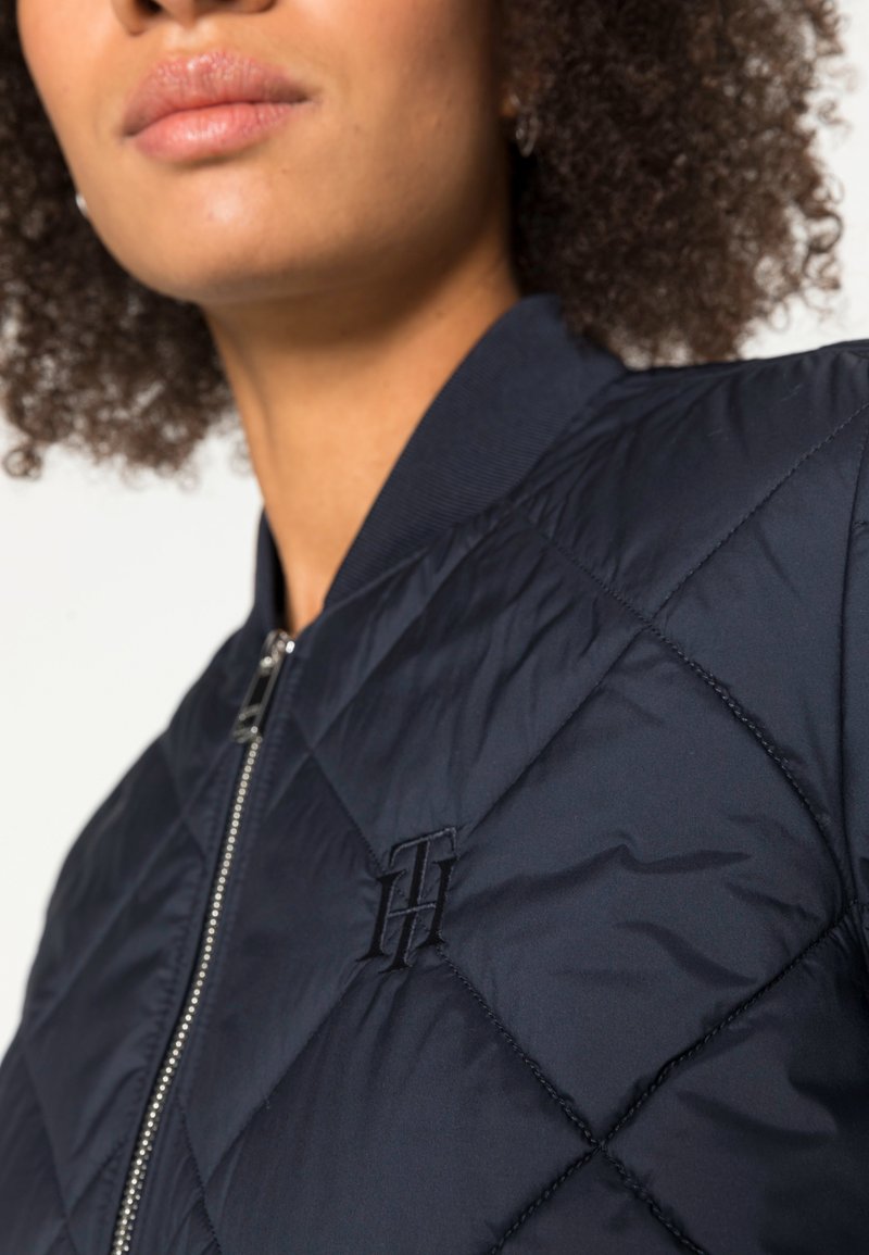 tommy hilfiger long bomber coat