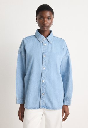 Button-down blouse - aaron indigo