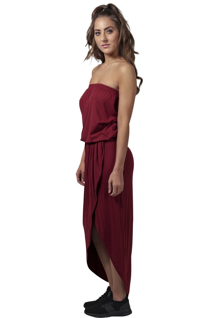 Urban Classics - BANDEAU  - Maxikleid - burgundy, Vergrößern