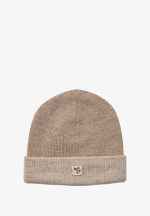 OMALAS - Kootud müts - grey camel melange