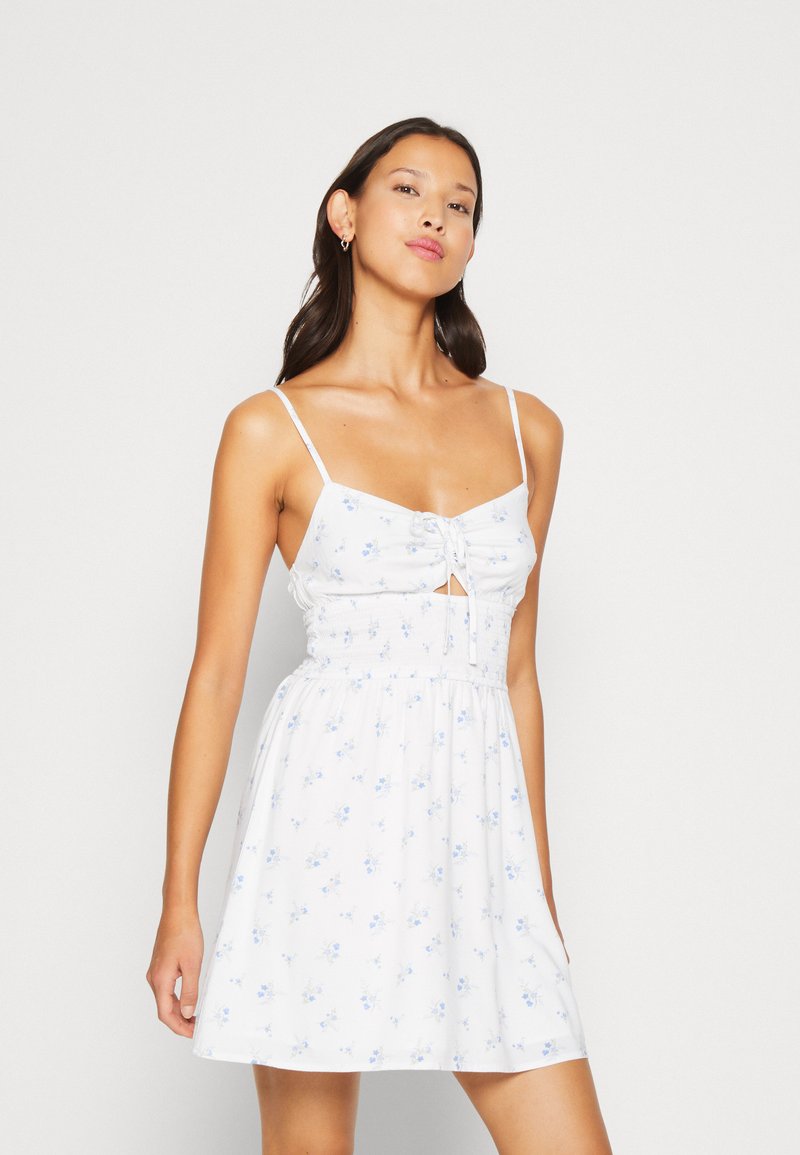 Hollister Co. Sukienka letnia/biały Zalando.pl