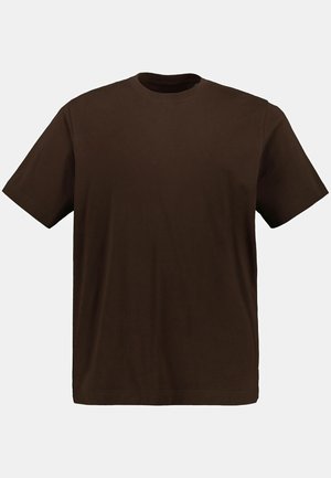JP1880 MOTIV AUF DER BRUST,RUNDHALSAUSSCHNITT - T-shirt basic - mahagonibraun