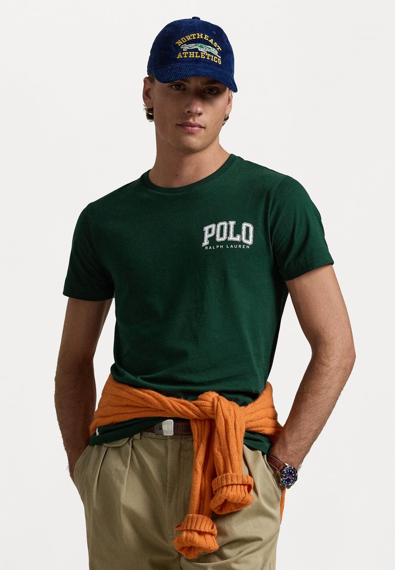 Polo Ralph Lauren CUSTOM SLIM FIT LOGO JERSEY T-SHIRT - Triko s potiskem - moss agate