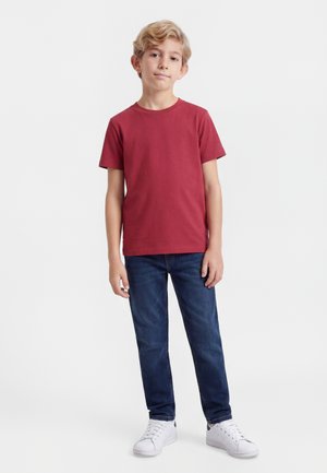 Friboo, 5 PACK  - Camiseta estampada - mustard yellow/dark blue/white