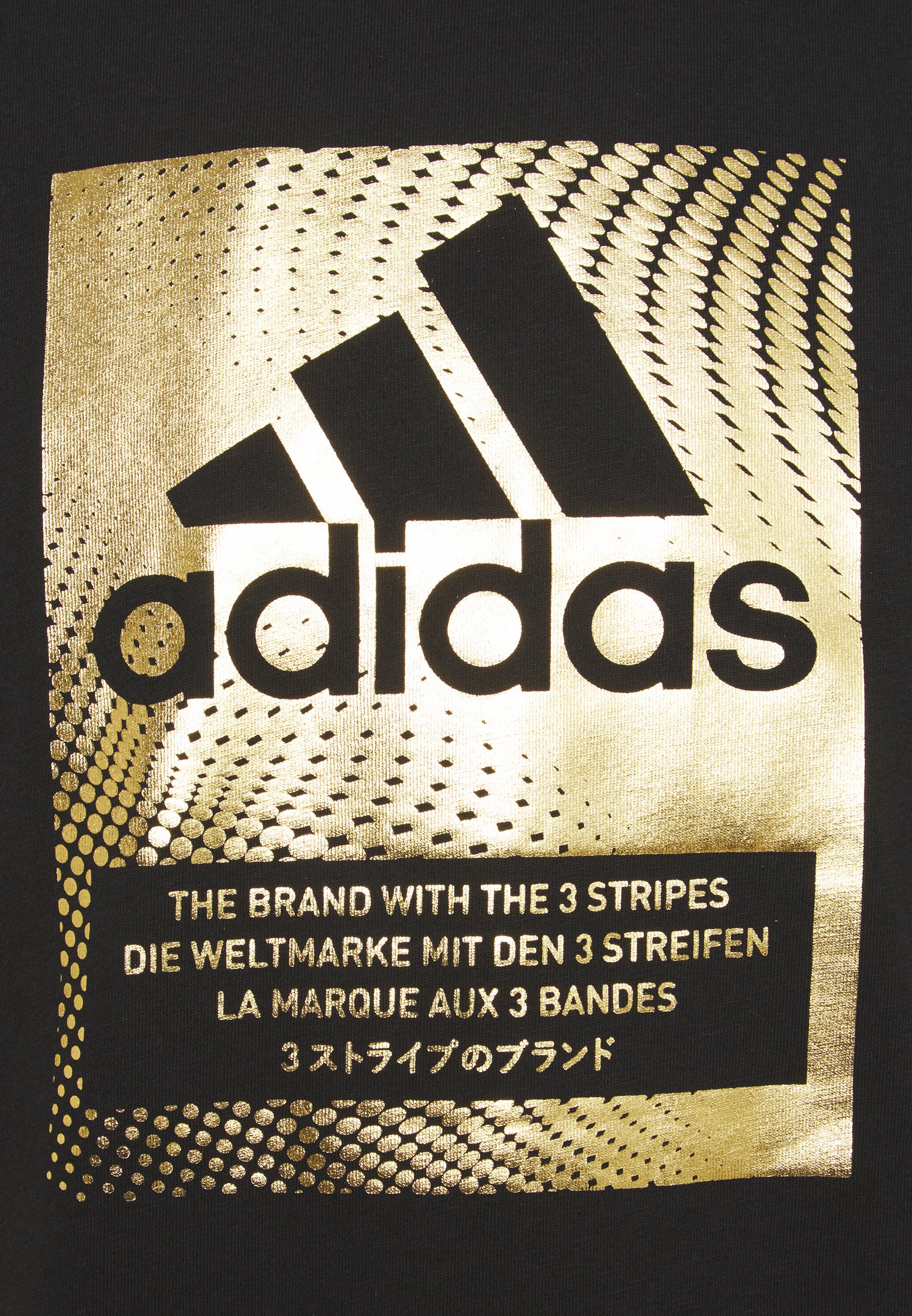 adidas black and gold t shirt