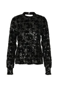 KAGRIT  - Pusero - black dark silver sequin