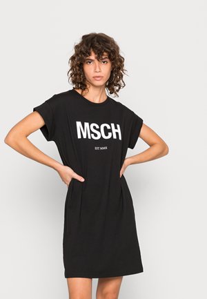 ALVIDERA DRESS - Jersey dress - black/white