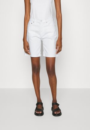 BERMUDA - Denim shorts - bright white