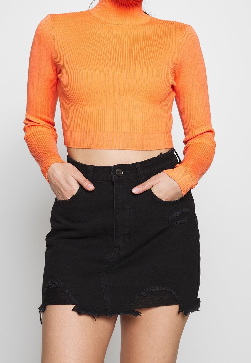 Missguided Petite Stickad tröja - orange