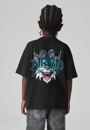 smALLSAINTS REGULAR FIT- GRAPHIC CREW - Nyomott mintás póló - black tomkat