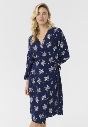 LCLUDA SHORT WRAP - Vestito casual - dark blue floral