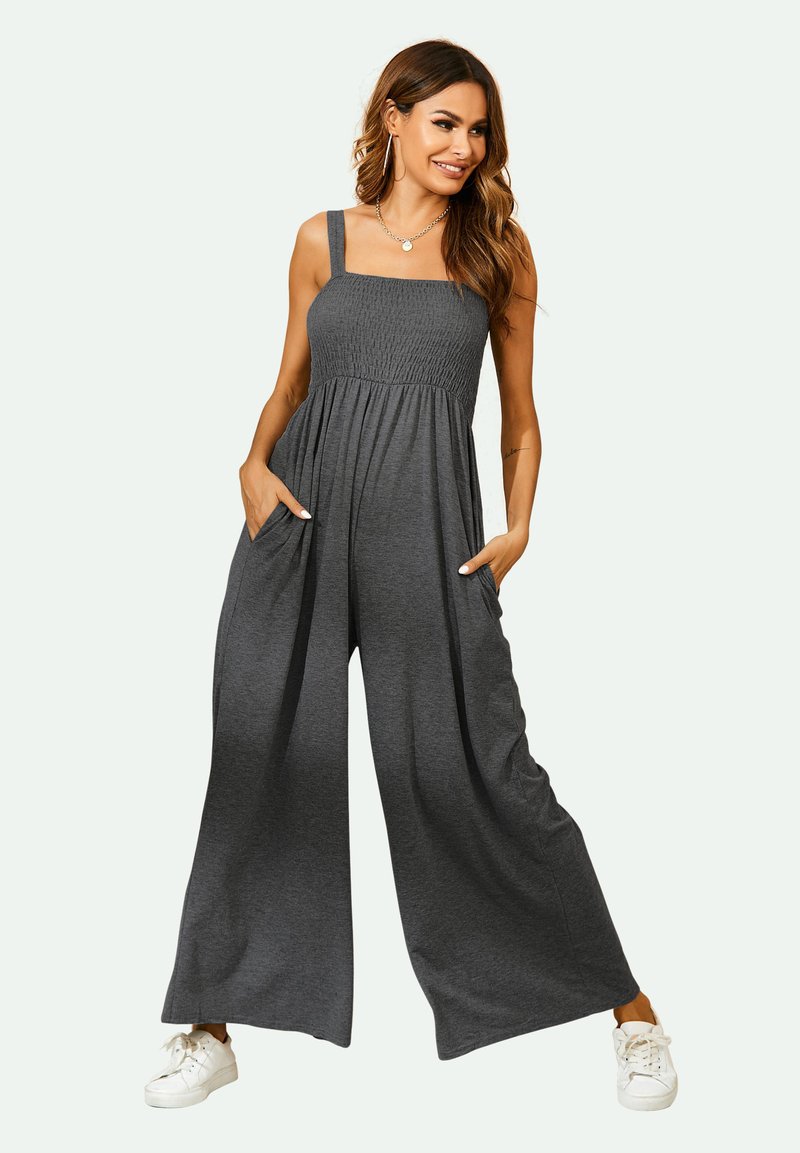 Grey Bardot Split Knee Jumpsuit - Coran main image 0