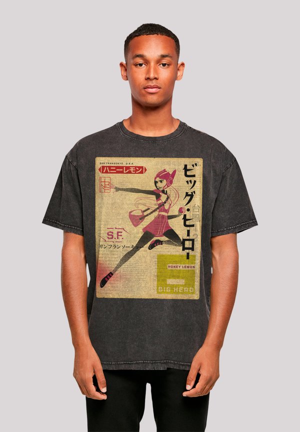 BIG HERO  HONEY LEMON NEWSPAPER - T-Shirt print - schwarz