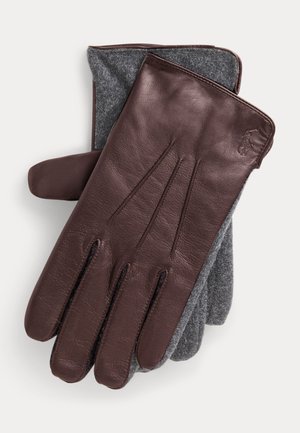 Polo Ralph Lauren, SHEEPSKIN TOUCH SCREEN GLOVES - Ръкавици - dark brown