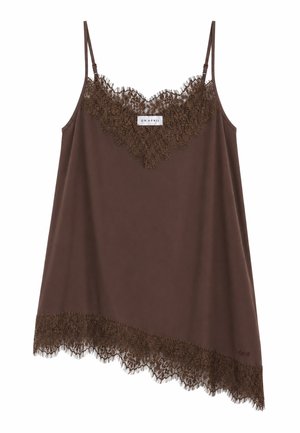 OH APRIL, TAMI SATIN TOP - Top - dark brown