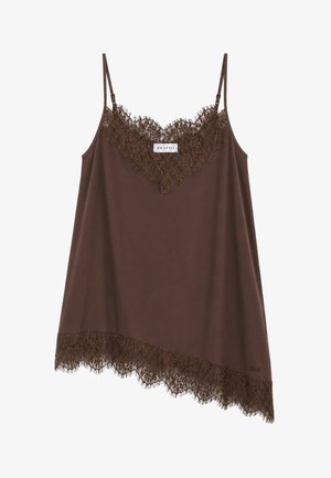 OH APRIL, TAMI SATIN TOP - Top - dark brown