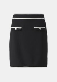 VISOLA SHORT CONTRAST SKIRT - Blyantskjørt - black/white