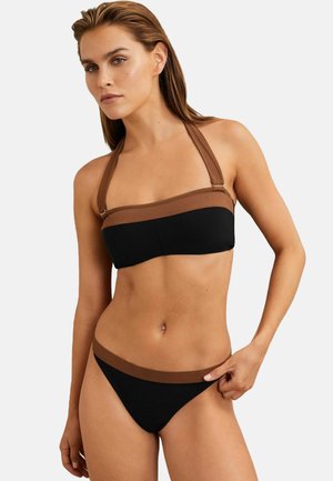 Slip bikini - black/tan