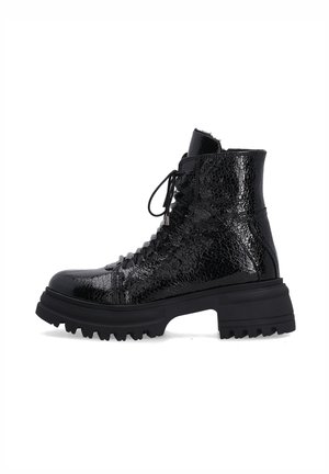 Kotníkové boty na platformě - black