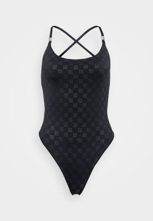 SWIM MONOGRAM SIGNATURE ONE PIECE - Swimsuit - black