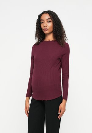 OLMEMMA HIGH NECK - Topper langermet - cabernet