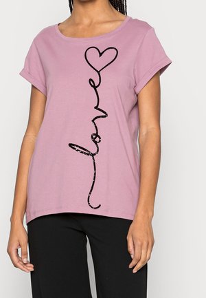 T-shirt imprimé - mauve