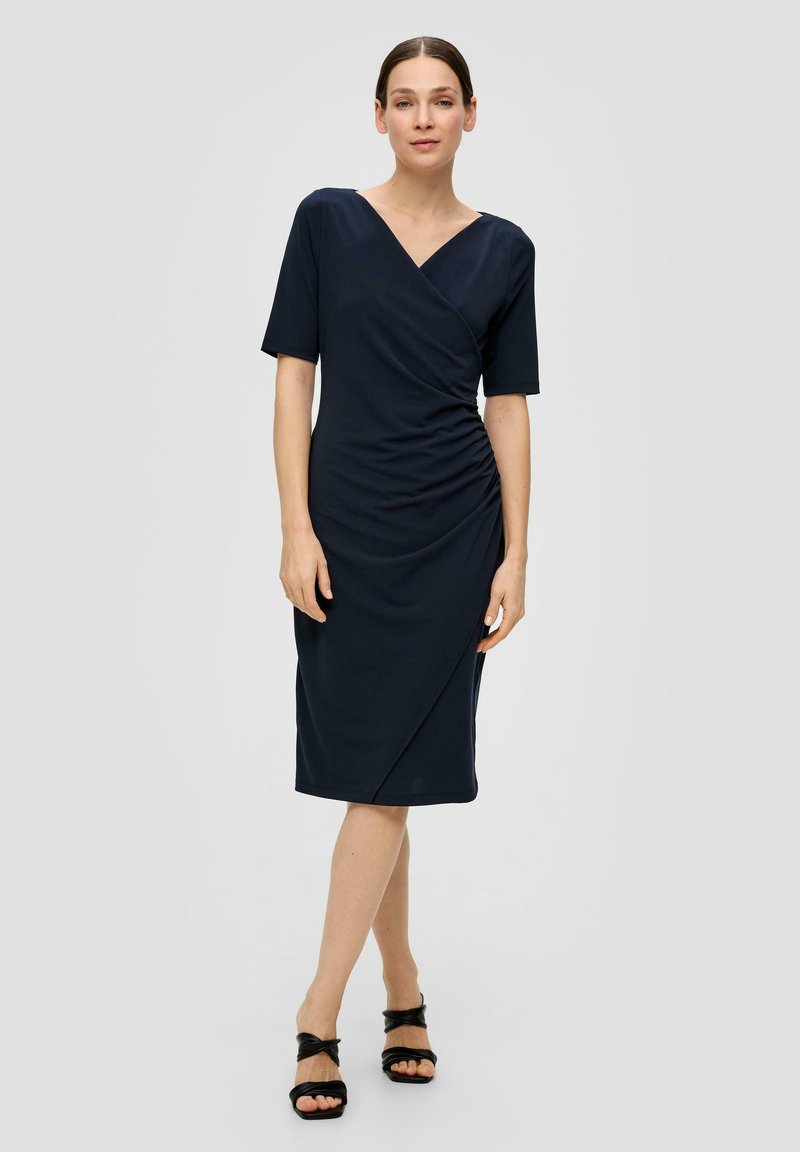 s.Oliver BLACK LABEL KLEID MIT ALL-OVER-MUSTER - Freizeitkleid - navy