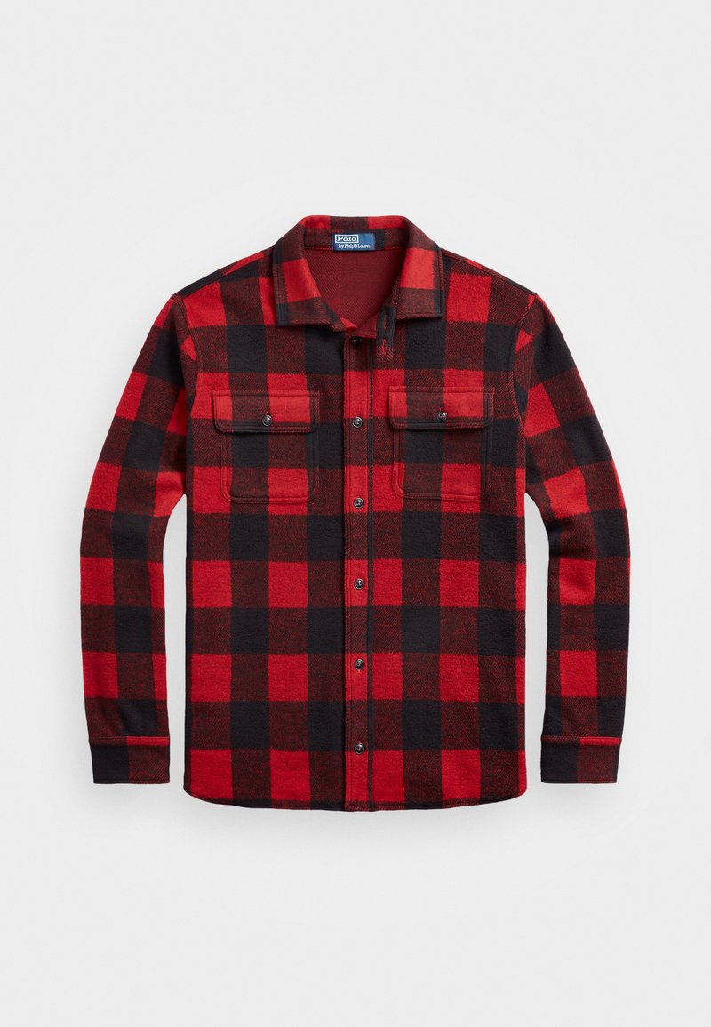 Polo Ralph Lauren - CLASSIC FIT PLAID KNIT FLANNEL WORKSHIRT - Shirt - madison red/black, Enlarge