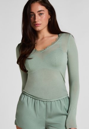 SUPER SOFT V-NECK - Pyjamashirt - green