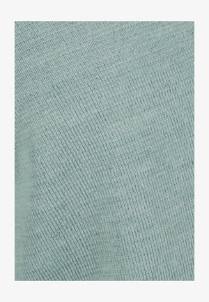 Tessuto lavorato a maglia di colore azzurro chiaro con una consistenza fine e liscia. Variazioni sottili di tonalità creano un aspetto morbido ed omogeneo.