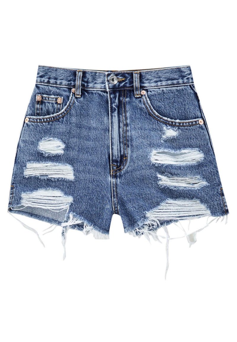 PULL&BEAR Jeansshort blauw gemêleerd