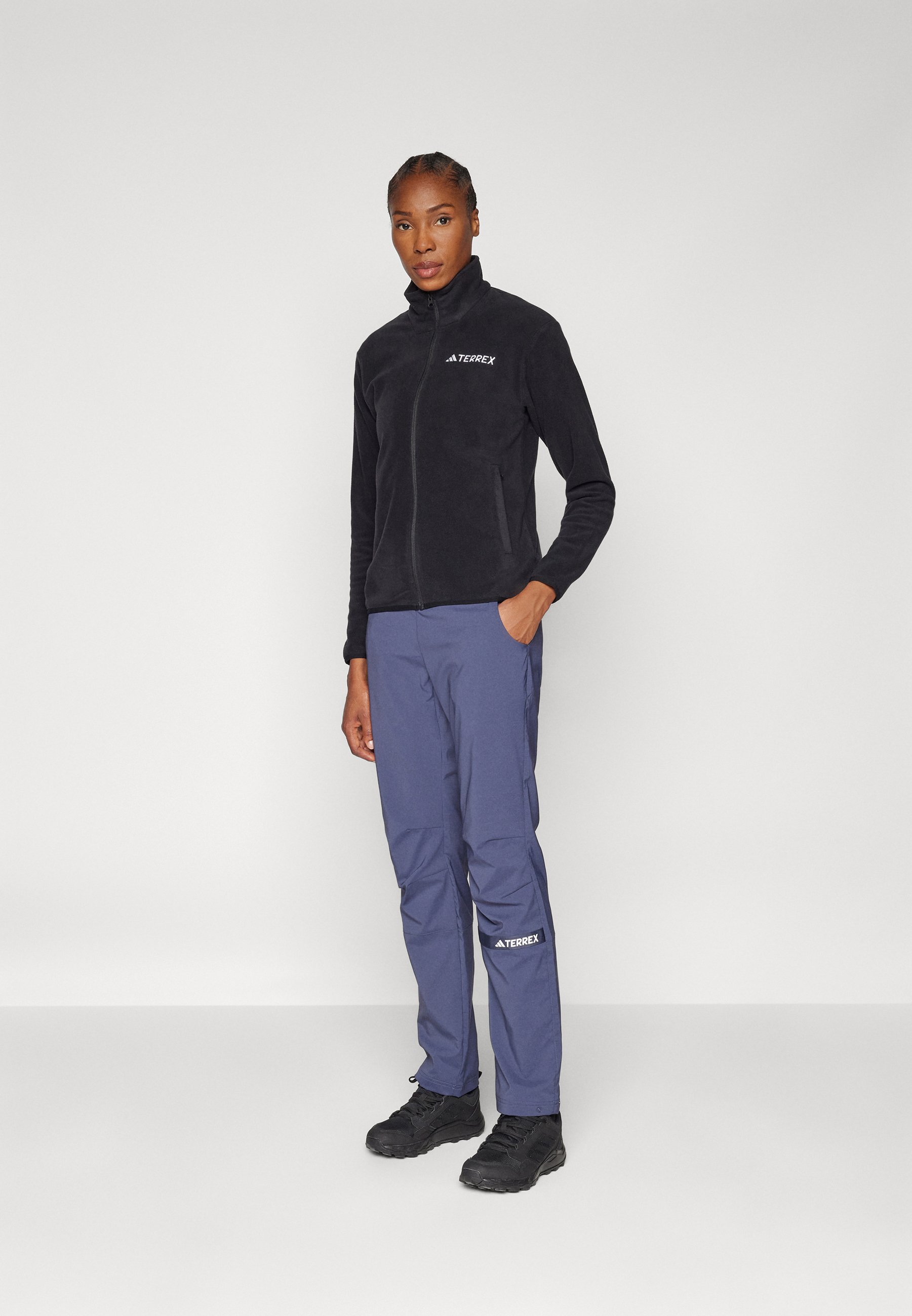 TERREX スリムフィット ブラックジャケット L adidas Terrex Fleece jacket - black - Zalando.co.uk