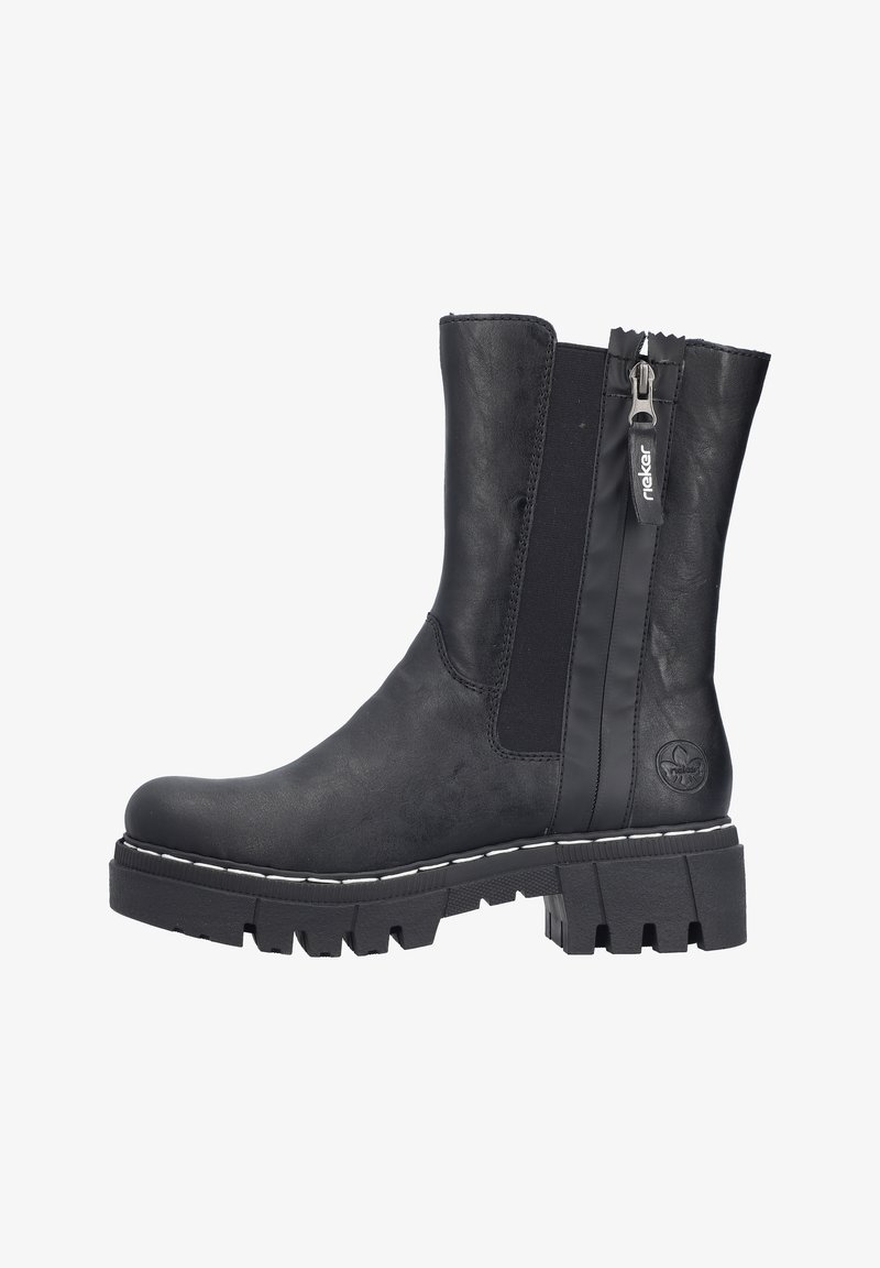 Rieker CHELSEA - Platform ankle boots - noir
