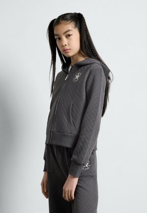 STAR POINTELLE FULL ZIP HOODIE - Zip-up sweatshirt - dark matter