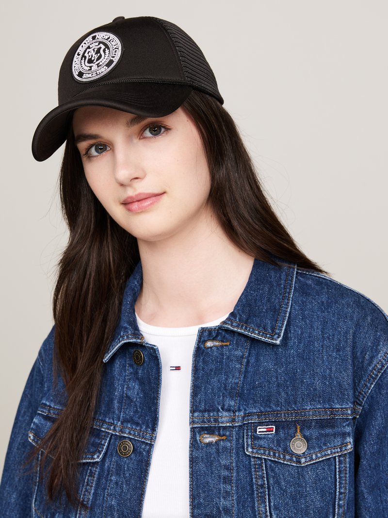 Tommy Jeans VARSITY TRUCKER - Gorra - black