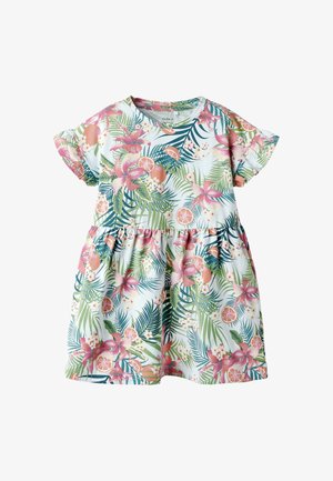 Name it, NMFJUNNI SS DRESS BOX PB - Jerseykjole - blau