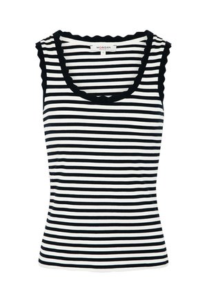 Morgan, MORGAN MORGAN STRIPED ROUND NECK TANK TOP - Top - bleu marine